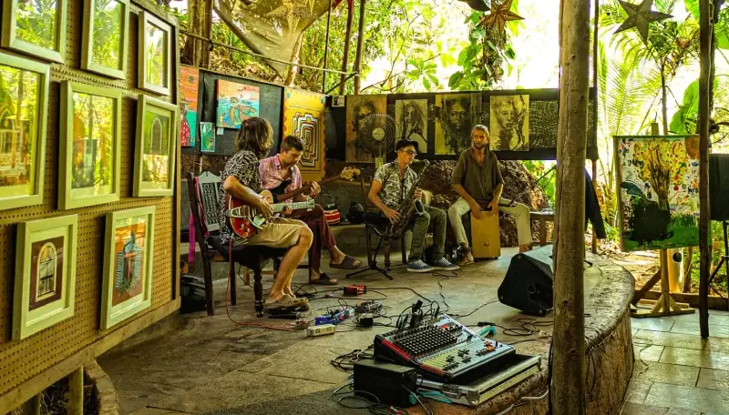 live music at mojigao eco resort goa