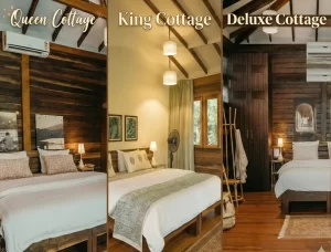 Mojigao Cottages includes Queen Cottages, King Cottages and Deluxe Cottages